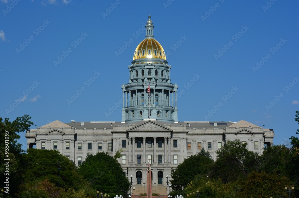 Colorado State Capitol Building on a Sunny Breezy day