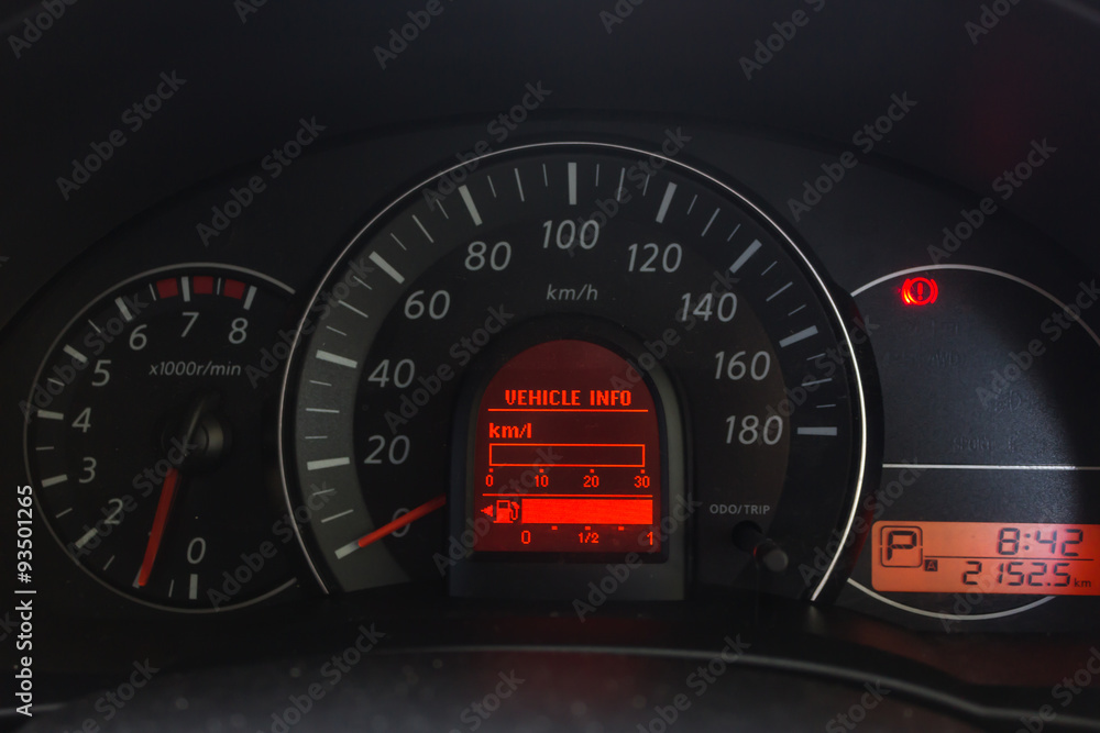 Fototapeta premium signal switch. Car interior detail.