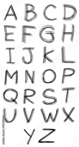 Abc alphabet type font set of vector.