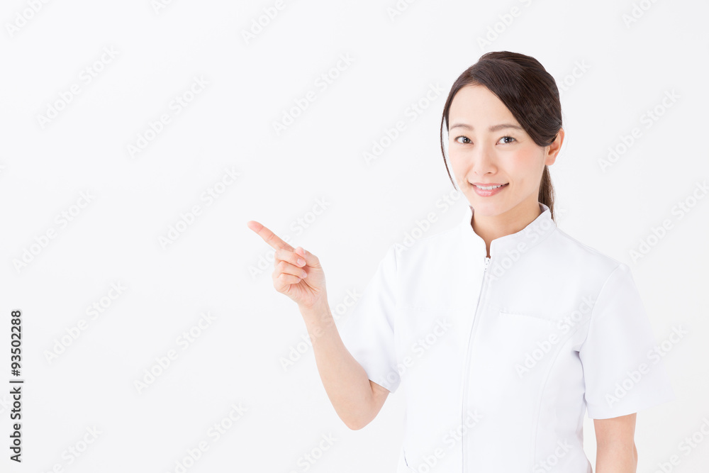 portrait of asian nurse on white background portrait of asian nurse on white background