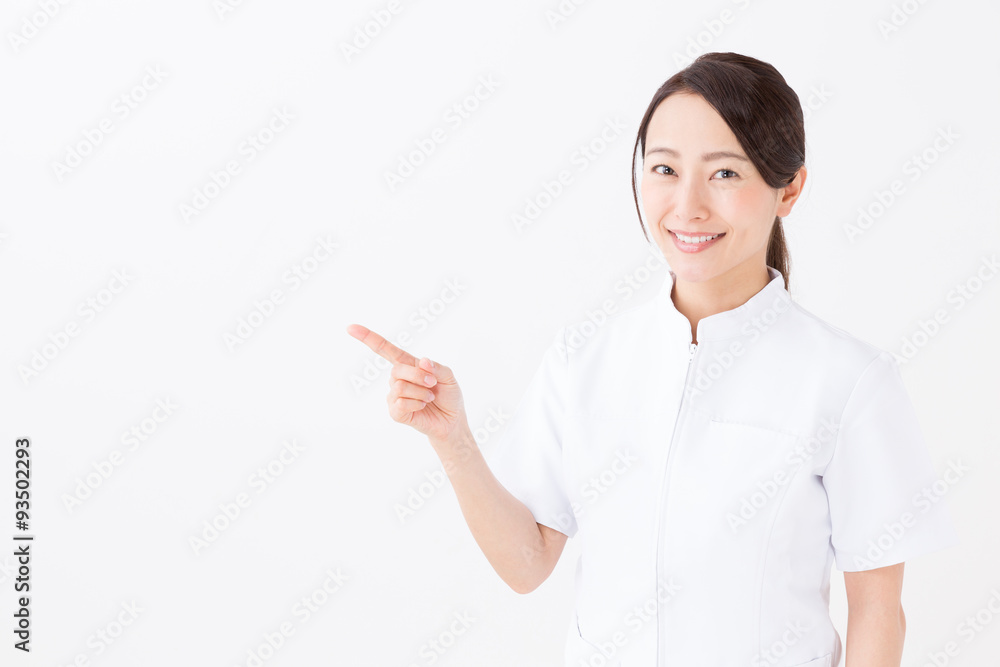portrait of asian nurse on white background portrait of asian nurse on white background