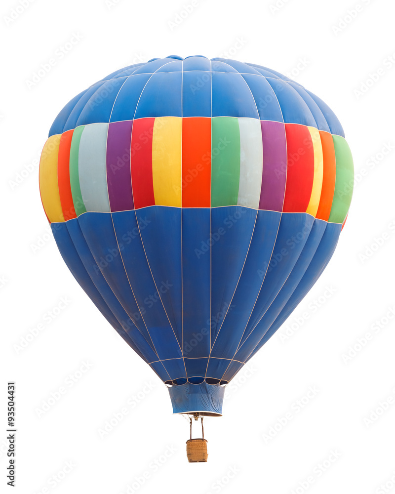 Fototapeta premium Photograph of hot air balloon isolated over white background