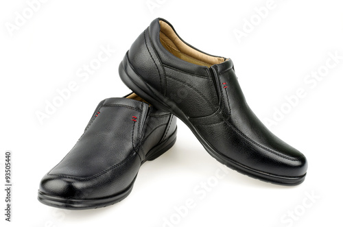 black leather shoe © nopparat