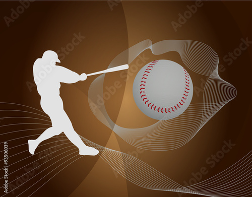 Baseball Player Silhouette Background 