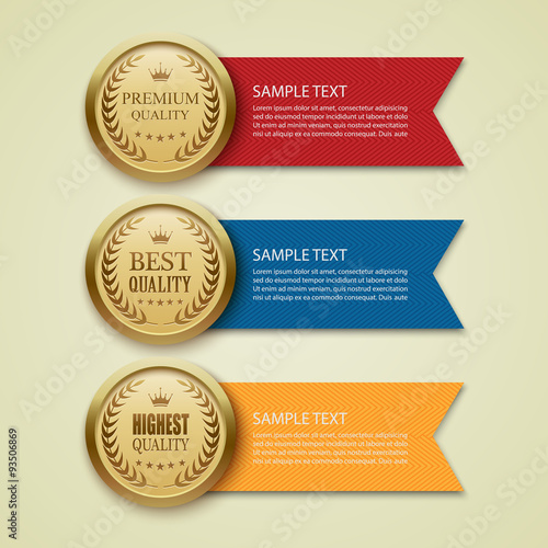 Gold medal vector