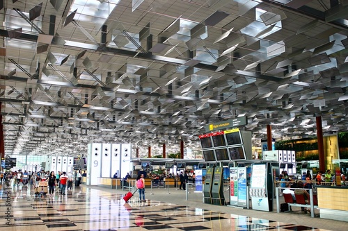 Changi International Airport, Singapore Asia City, Aircraft plane, Business trip photo