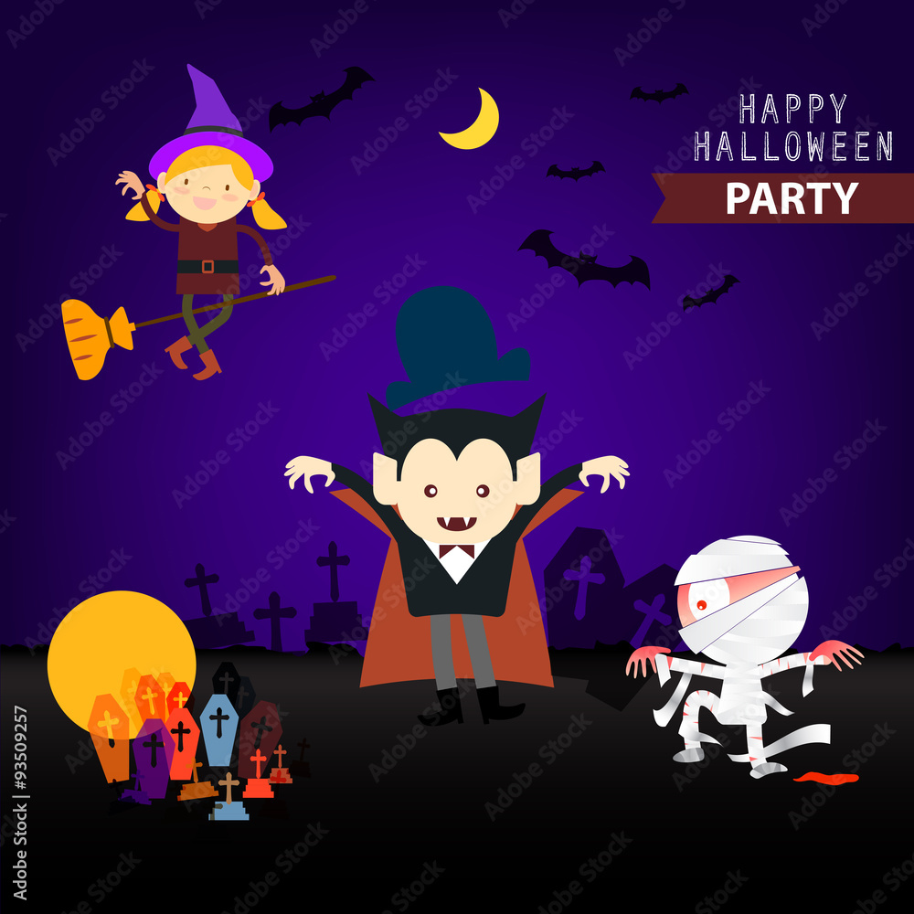set of cartoon happy halloween background set of cartoon happy halloween background