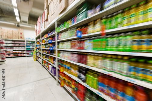 supermarket aisle  Motion Blur background   