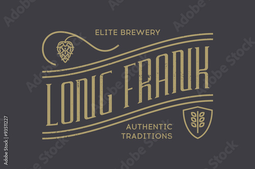  vintage beer  logo. Vector illustration