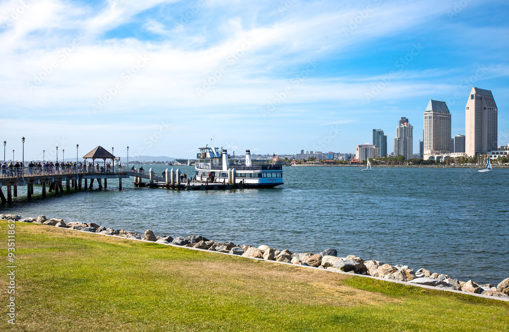 U.S.A., California, San Diego, view of the city from Coronado Island U.S.A., California, San Diego, view of the city from Coronado Island