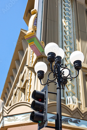 U.S.A., California, San Diego, buildings of the Gas Lamp quarter