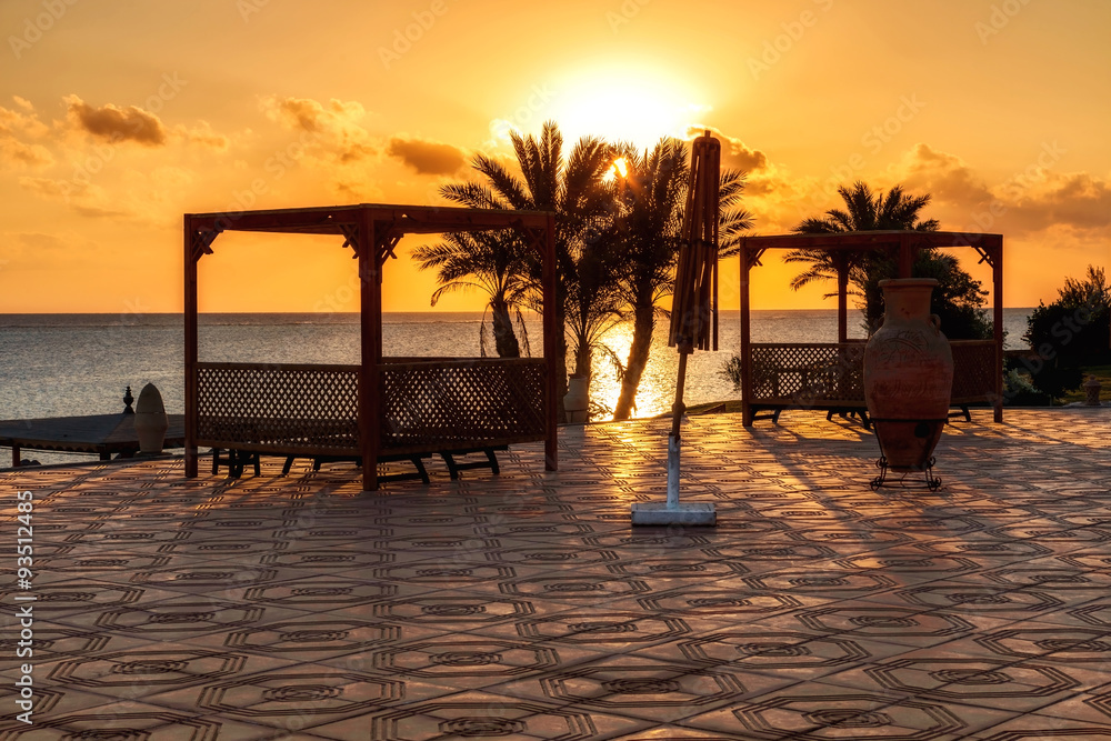 sunset in Marsa Alam, red sea, Egypt