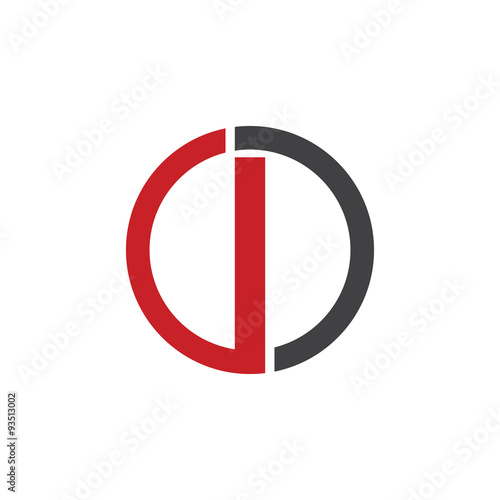 I initial circle company or IO, OI red logo