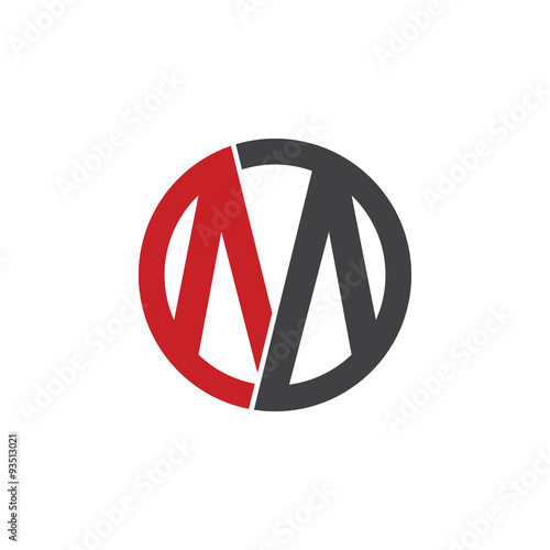 M initial circle company or MO, OM red logo