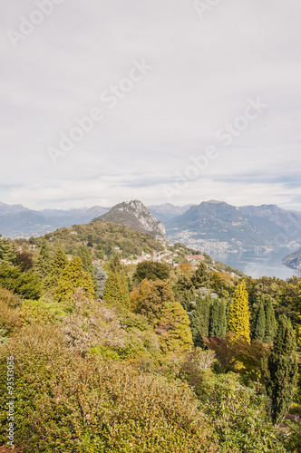 Lugano  Stadt  Luganersee  San Salvatore  Berg  Ausflugsberg  Park  San Grato  Carona  K  nstlerdorf  Wanderweg  Herbst  Tessin  Schweiz