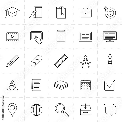 Education icon set