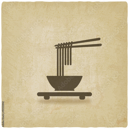 Chinese noodles old background
