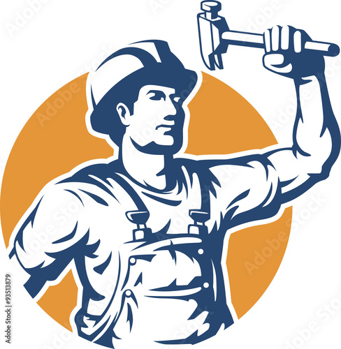 Construction Worker Silhouette Vector