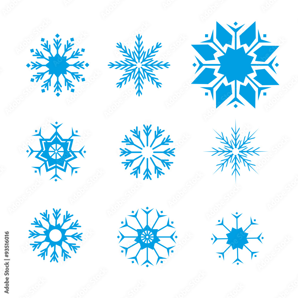 collection of different snowflakes collection of different snowflakes