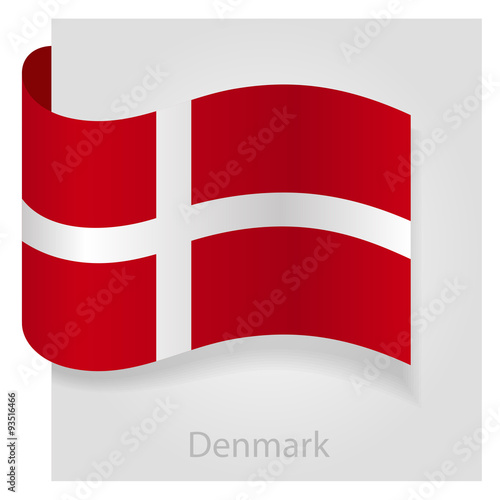 Denmark flag, vector illustration