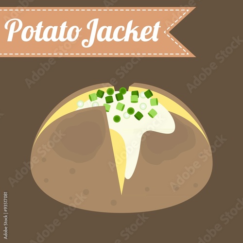 Vector potato jacket, flat design