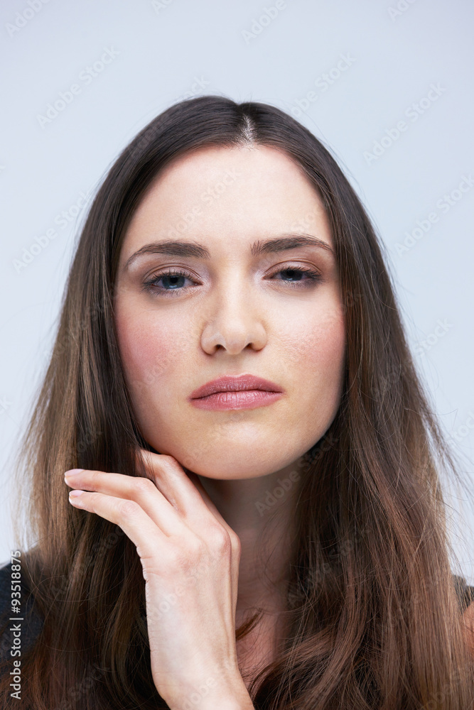 portrait of young woman isolated