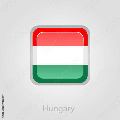 Free Download Hungary flag button, vector illustration - GFXLoad