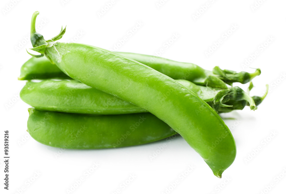 Fresh green peas isolated on white Fresh green peas isolated on white