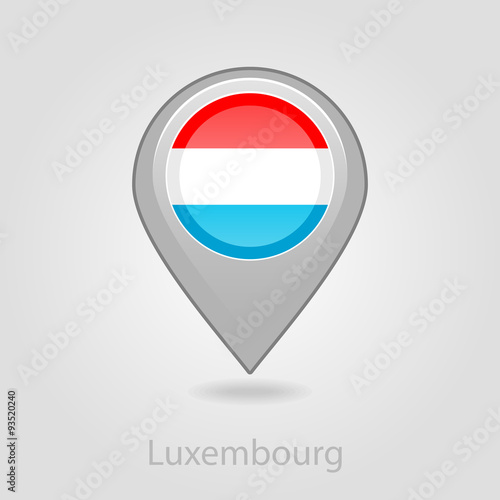 Free Download Luxembourg flag pin map icon, vector illustration - GFXLoad