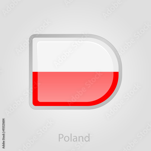 Poland flag button, vector illustration Free Download Poland flag button, vector illustration - GFXLoad
