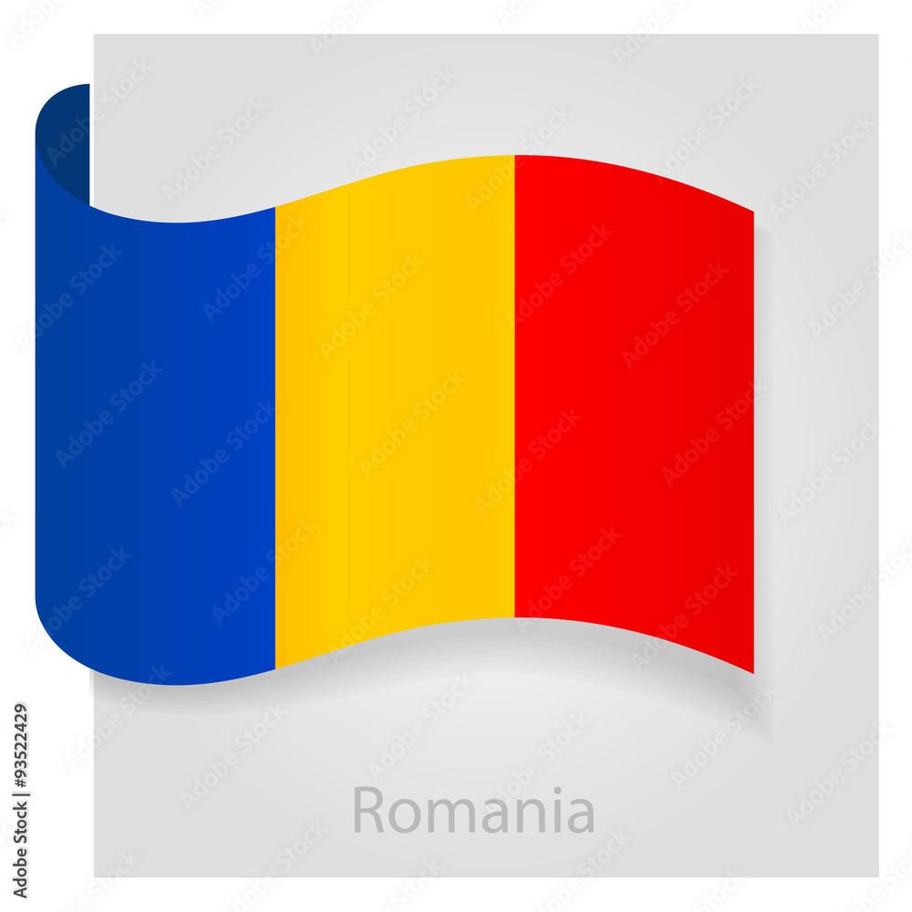 Fototapeta premium Romanian flag, vector illustration