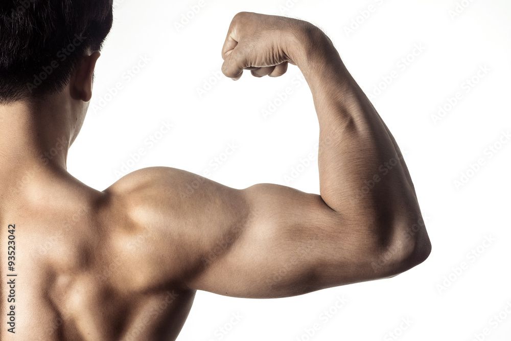 Man Fitness white background - In studio shot Man Fitness white background - In studio shot