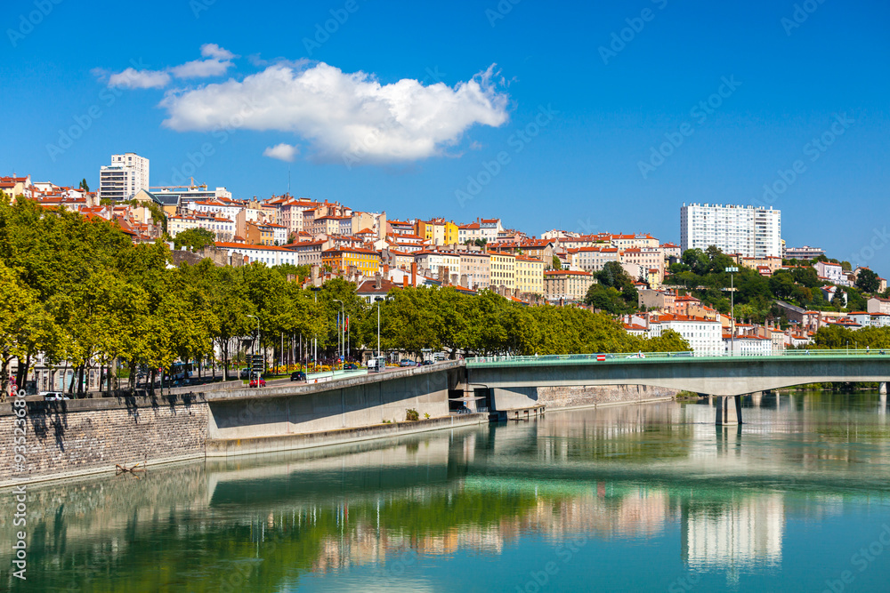 Fototapeta premium Cityscape of Lyon, France