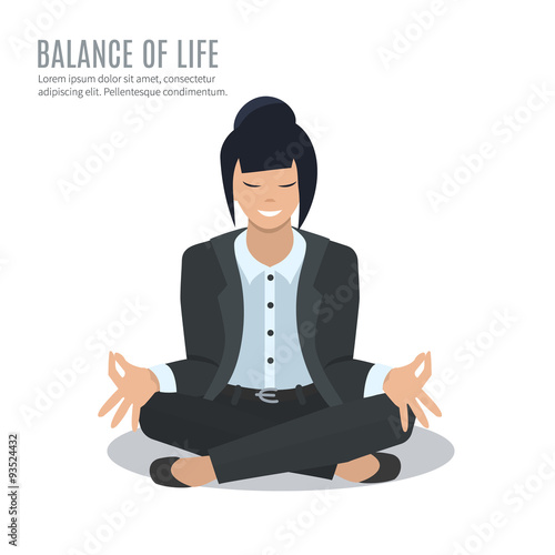 Businesswoman  meditate