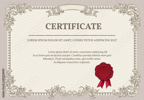 Vector certificate template.
