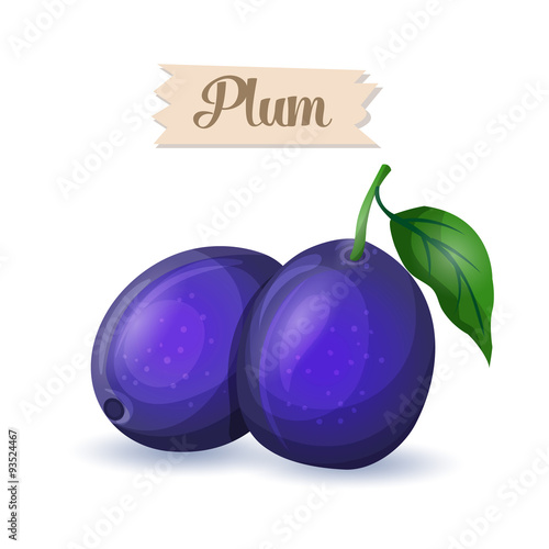 bright blue ripe plums