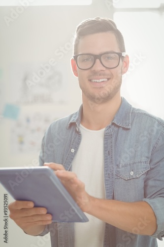 Portrait of happy man wearing eyeglasses 