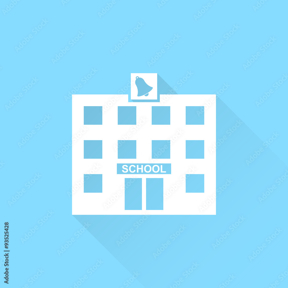 School building vector icon. School building vector icon.