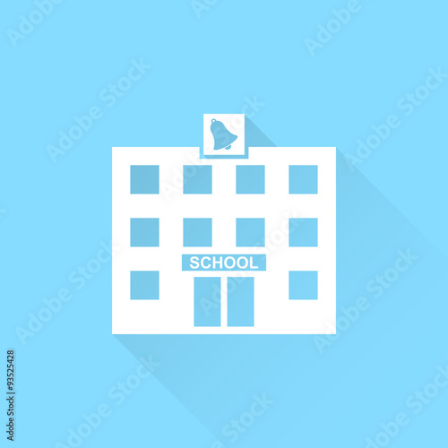 School building vector icon.