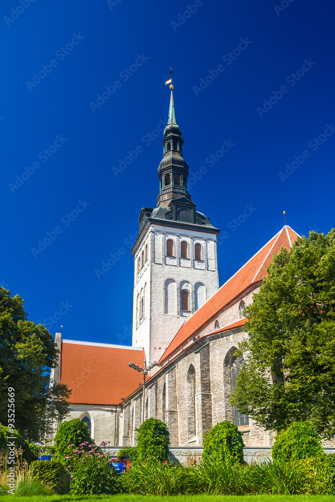 Fototapeta premium View of St. Nicholas Church in Tallinn - Estonia