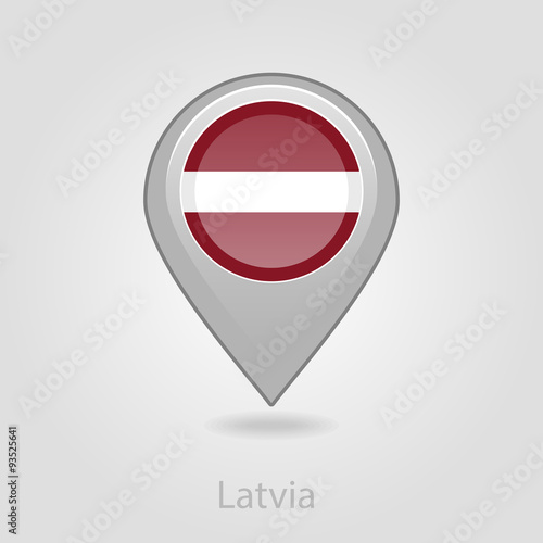Free Download Latvian flag pin map icon, vector illustration - GFXLoad