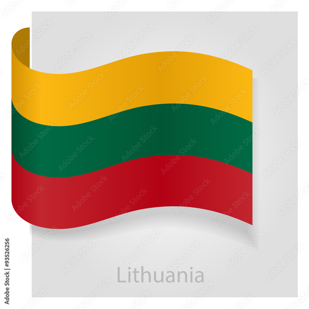 Lithuanian flag, vector illustration Lithuanian flag, vector illustration