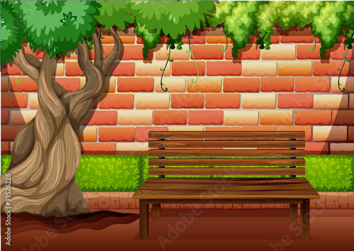 Outdoor sitting area on the walkway