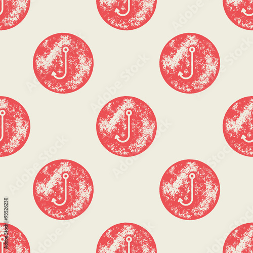 Red Fishing Hook Pattern on Pape Background