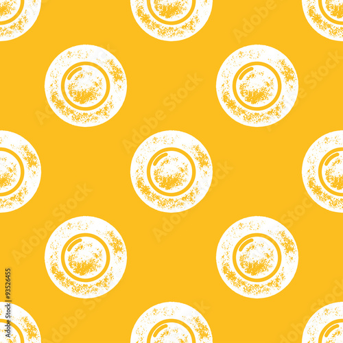 White Water Bubble Pattern on Yellow Background
