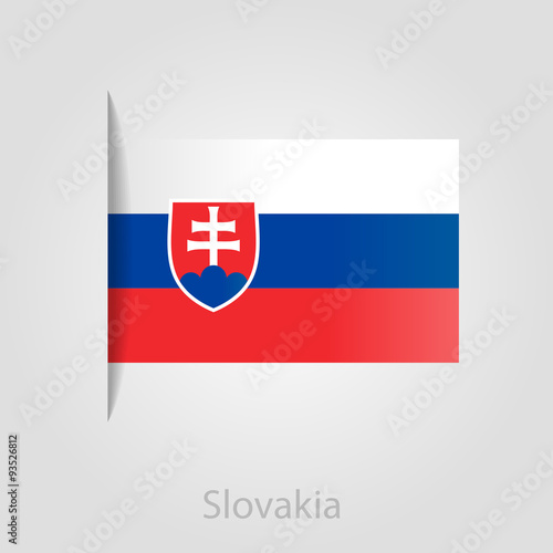 Canvas Print Slovakia flag, vector illustration