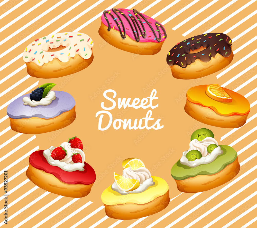 Different flavor of donuts Different flavor of donuts