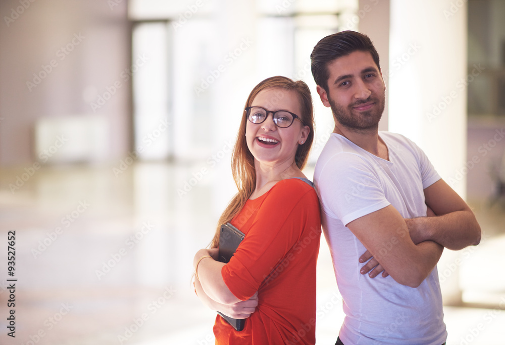 Fototapeta premium students couple standing together