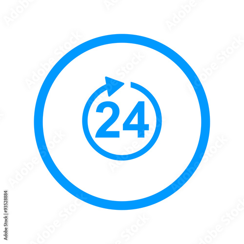 clock hours icon. Flat vector icon