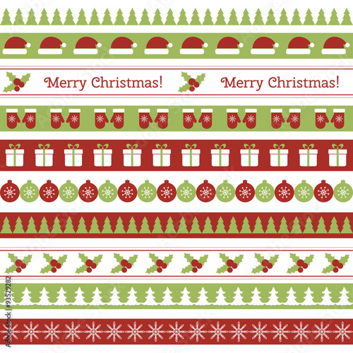 Christmas seamless borders